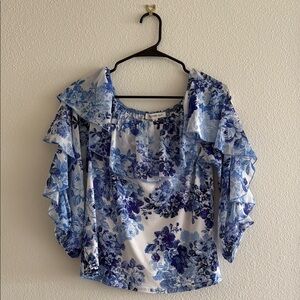 Floral Blue Women's Top